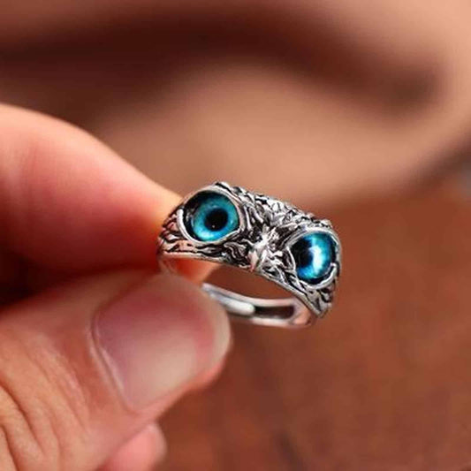 Attractive Silver Plated Owl Ring (Pack of 2-Adjustable size)