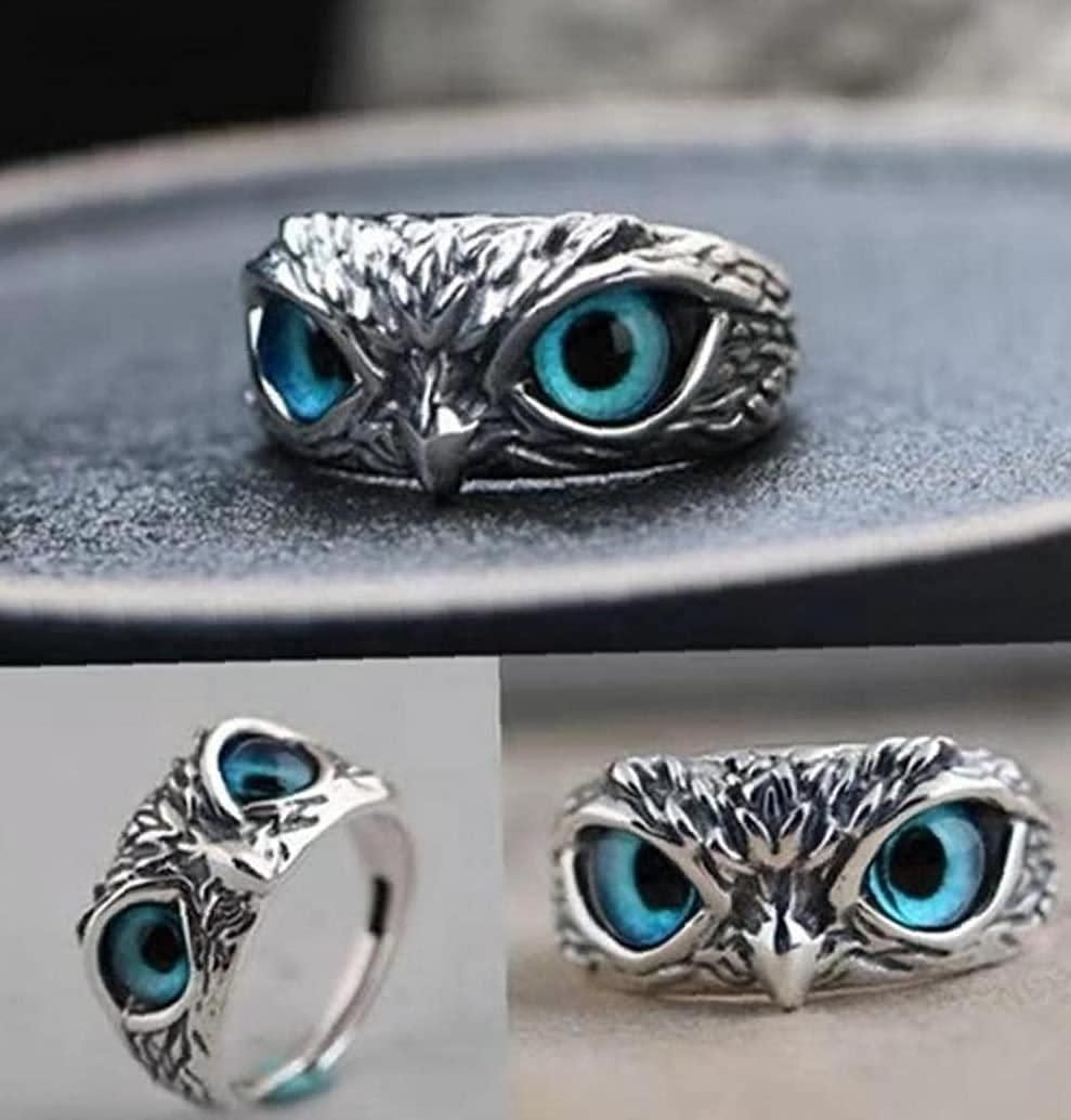 Attractive Silver Plated Owl Ring (Pack of 2-Adjustable size)