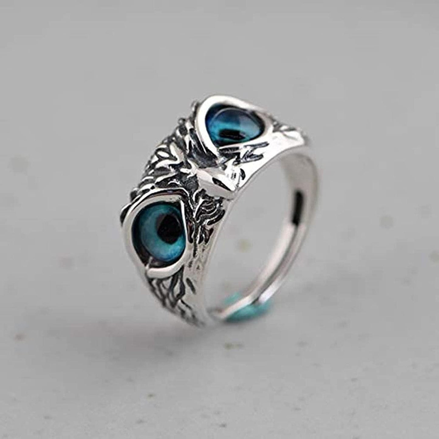 Attractive Silver Plated Owl Ring (Pack of 2-Adjustable size)