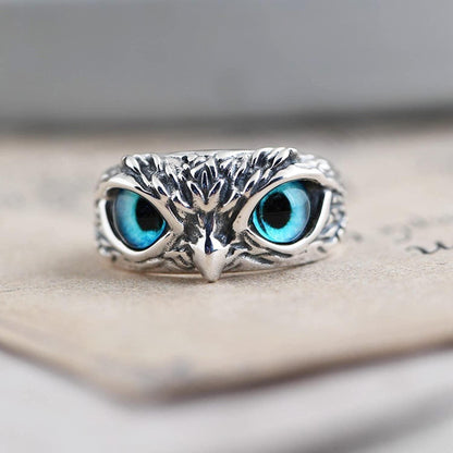 Attractive Silver Plated Owl Ring (Pack of 2-Adjustable size)