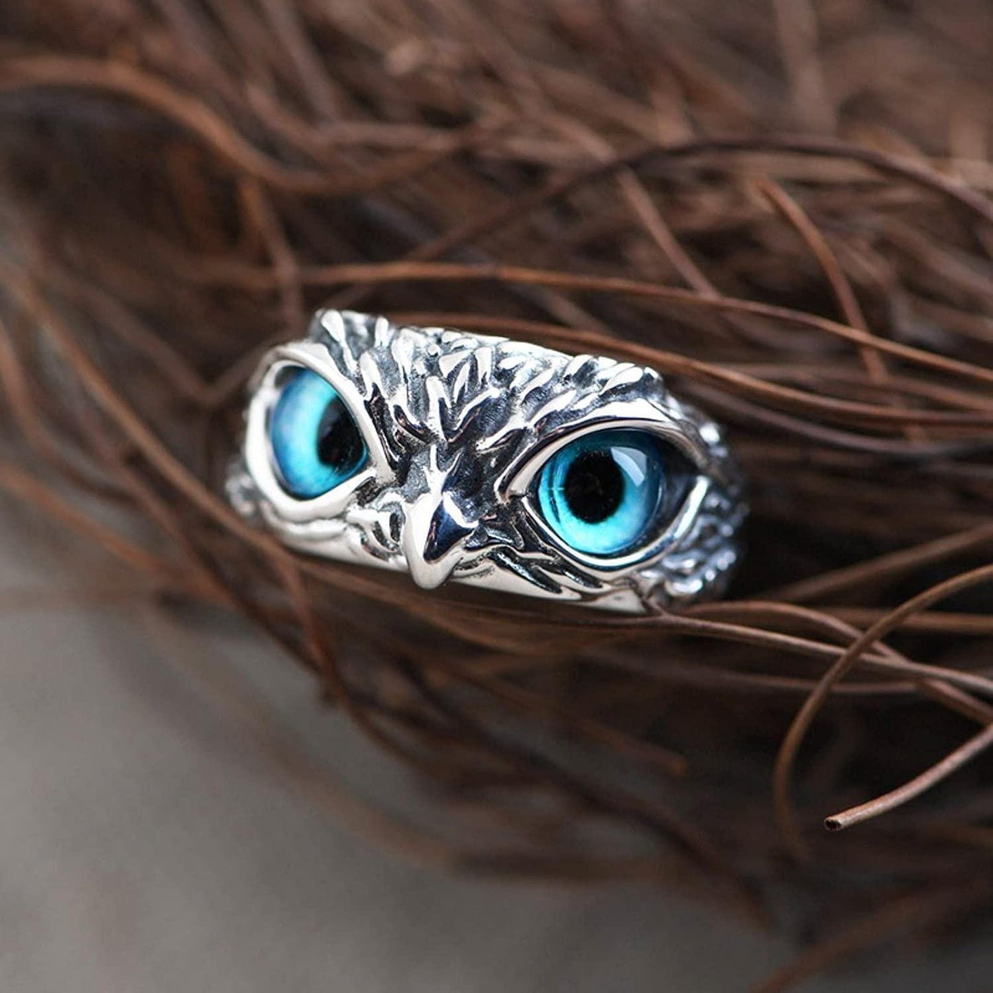 Attractive Silver Plated Owl Ring (Pack of 2-Adjustable size)